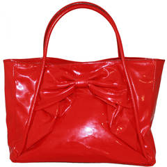 Valentino Red Plastic Bow Bag