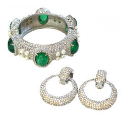 Ciner Earrings and Cuff