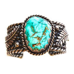 Navajo Twisted Turquoise Cuff