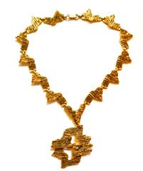 70s Brutalist Style Nugget Necklace