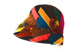Christian Dior Felt Ribbon and Feather Cloche