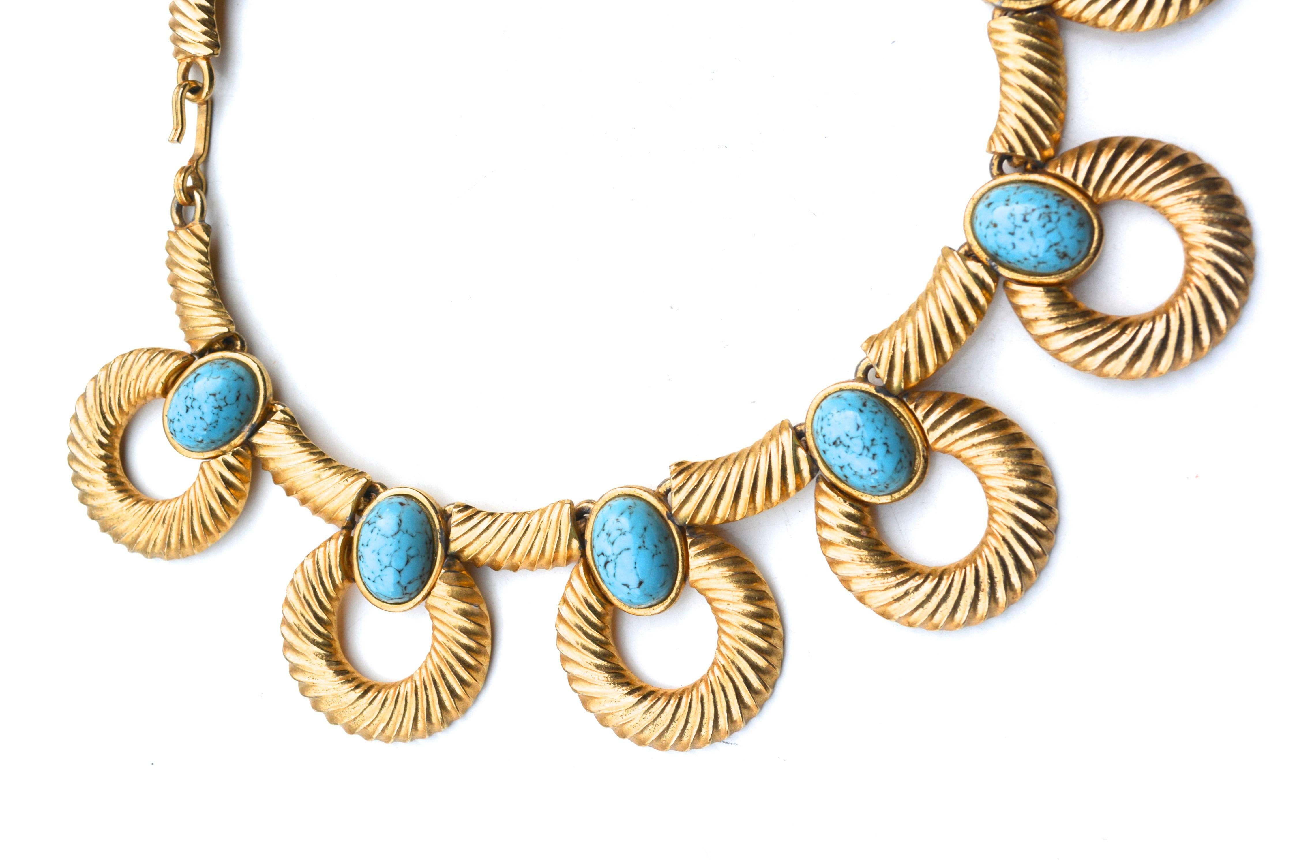 Women's Mimi Di N Turquoise Glass Collar For Sale