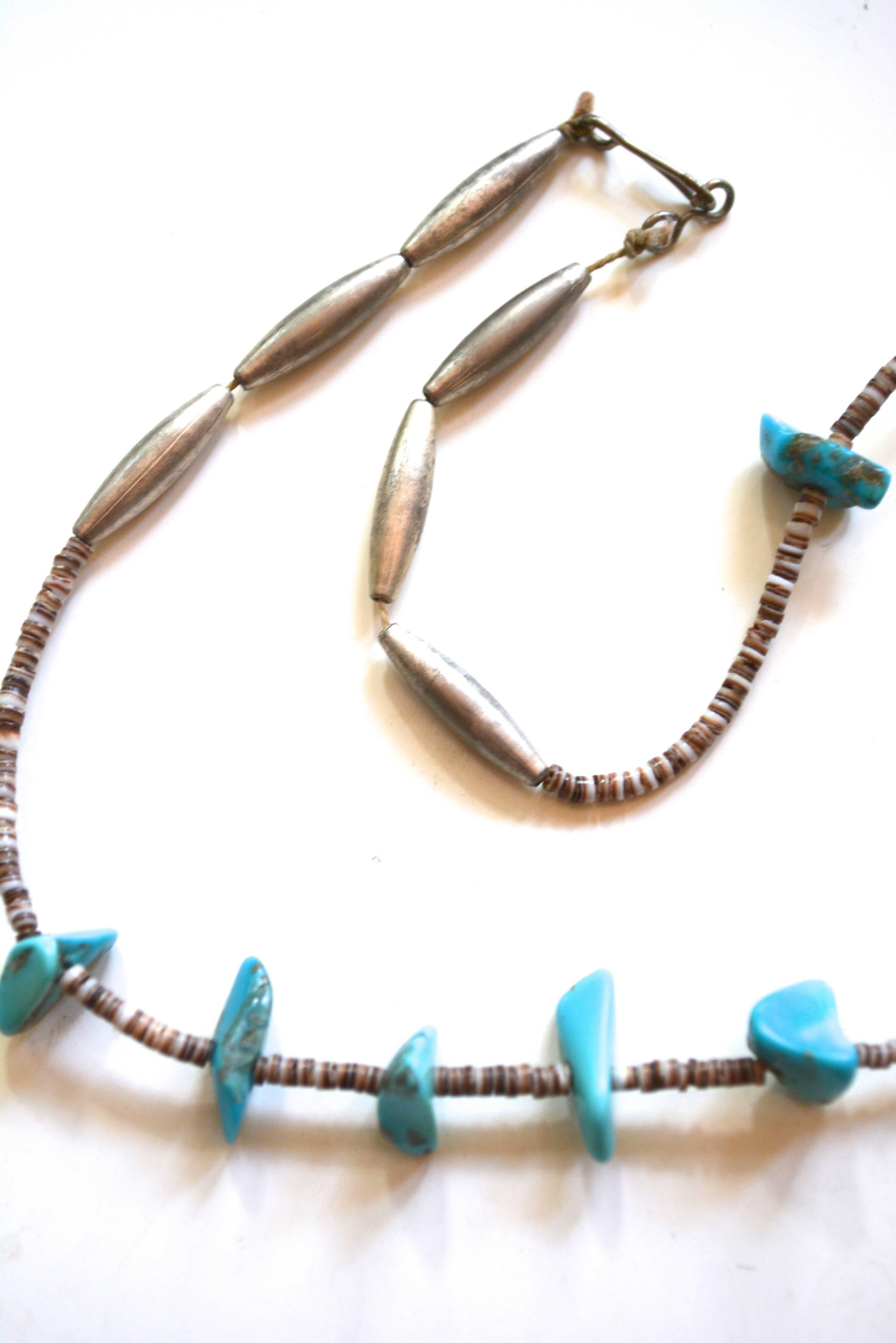 Women's or Men's Santa Domingo Pueblo Necklace For Sale
