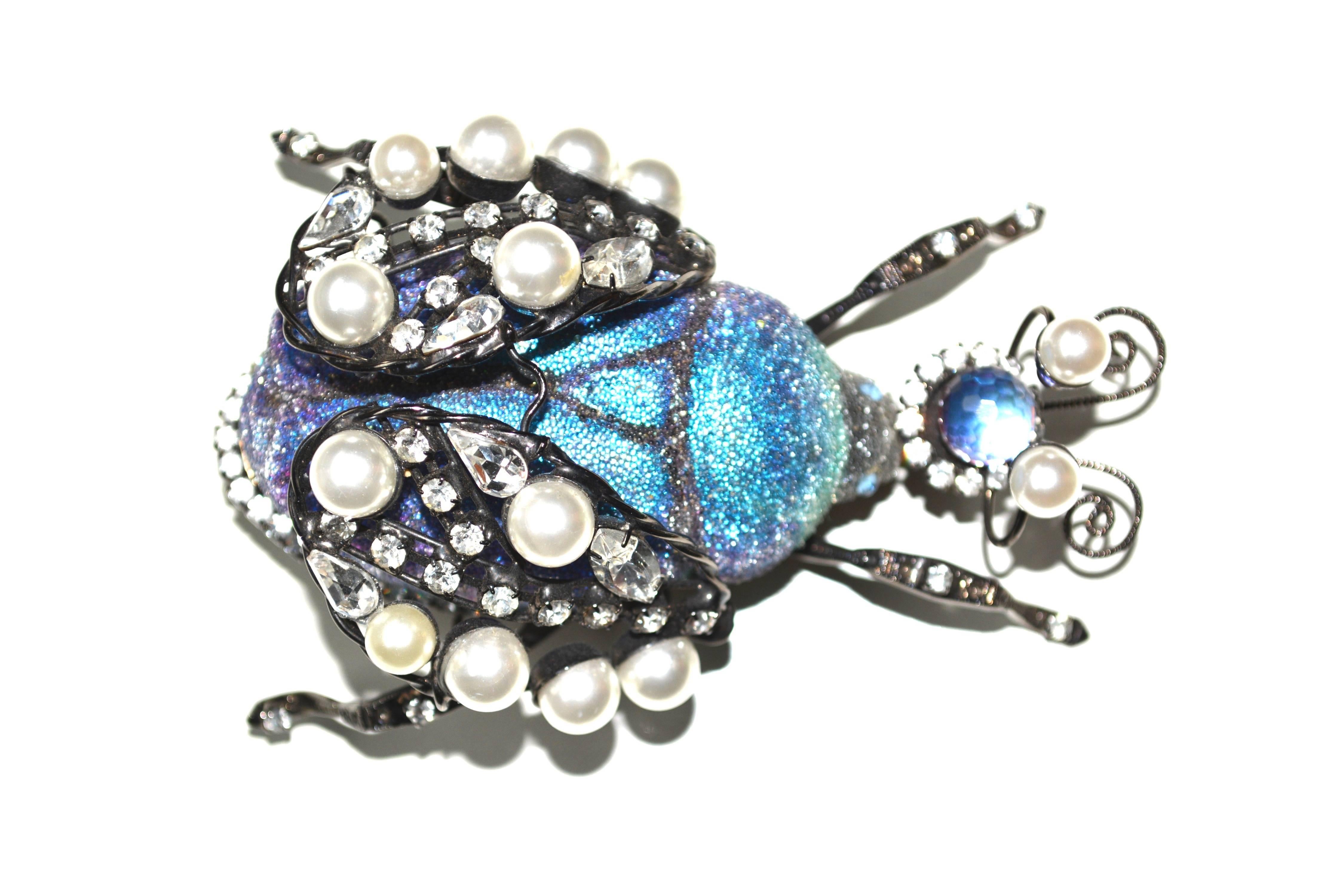 Women's or Men's Lawrence Vrba Large Bug Brooch For Sale