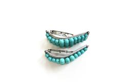 1930s Turquoise Glass Dress Clips