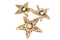 Yves Saint Laurent Rive Gauche Star Earrings and Pendant / Pin