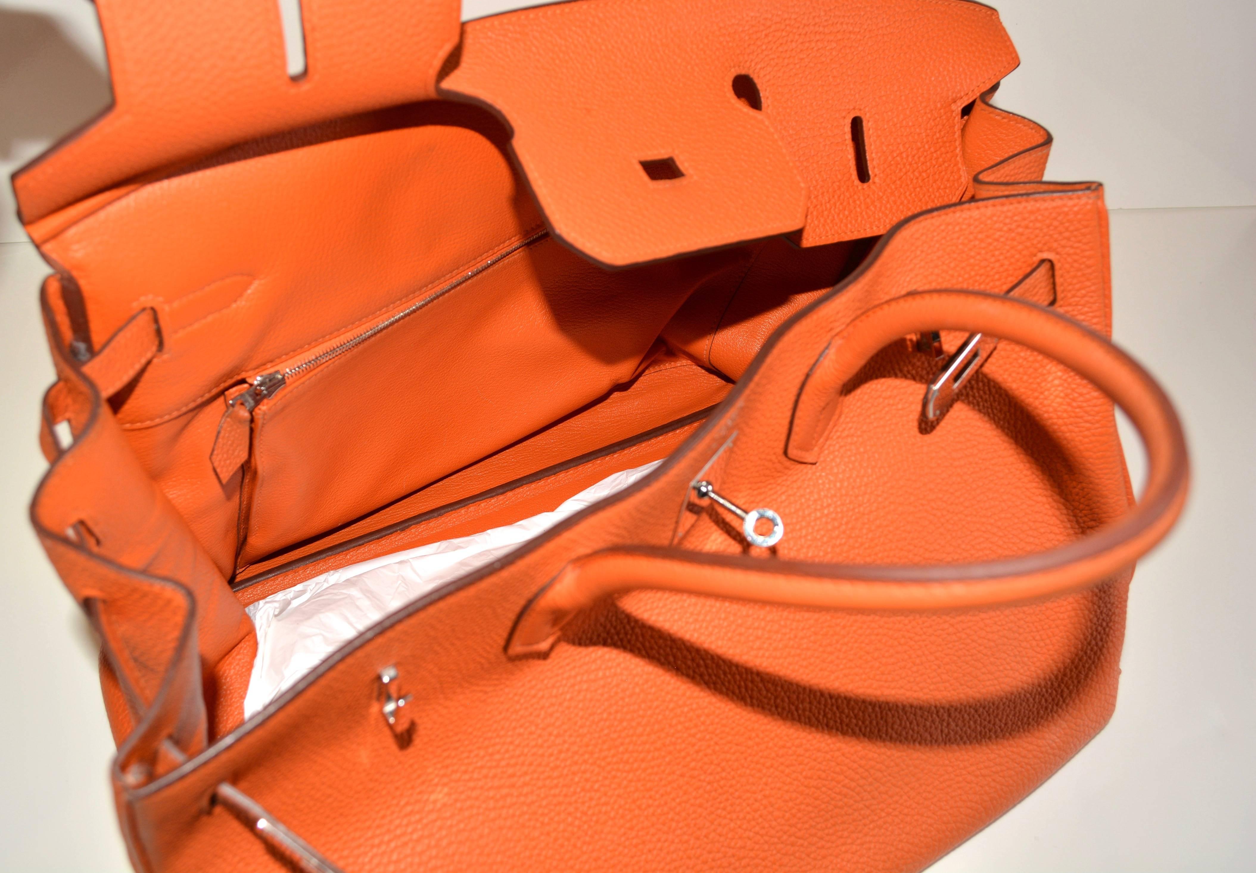 Togo-Tasche aus Birkin von Hermès, Größe 40cm im Zustand „Hervorragend“ im Angebot in Litchfield County, CT