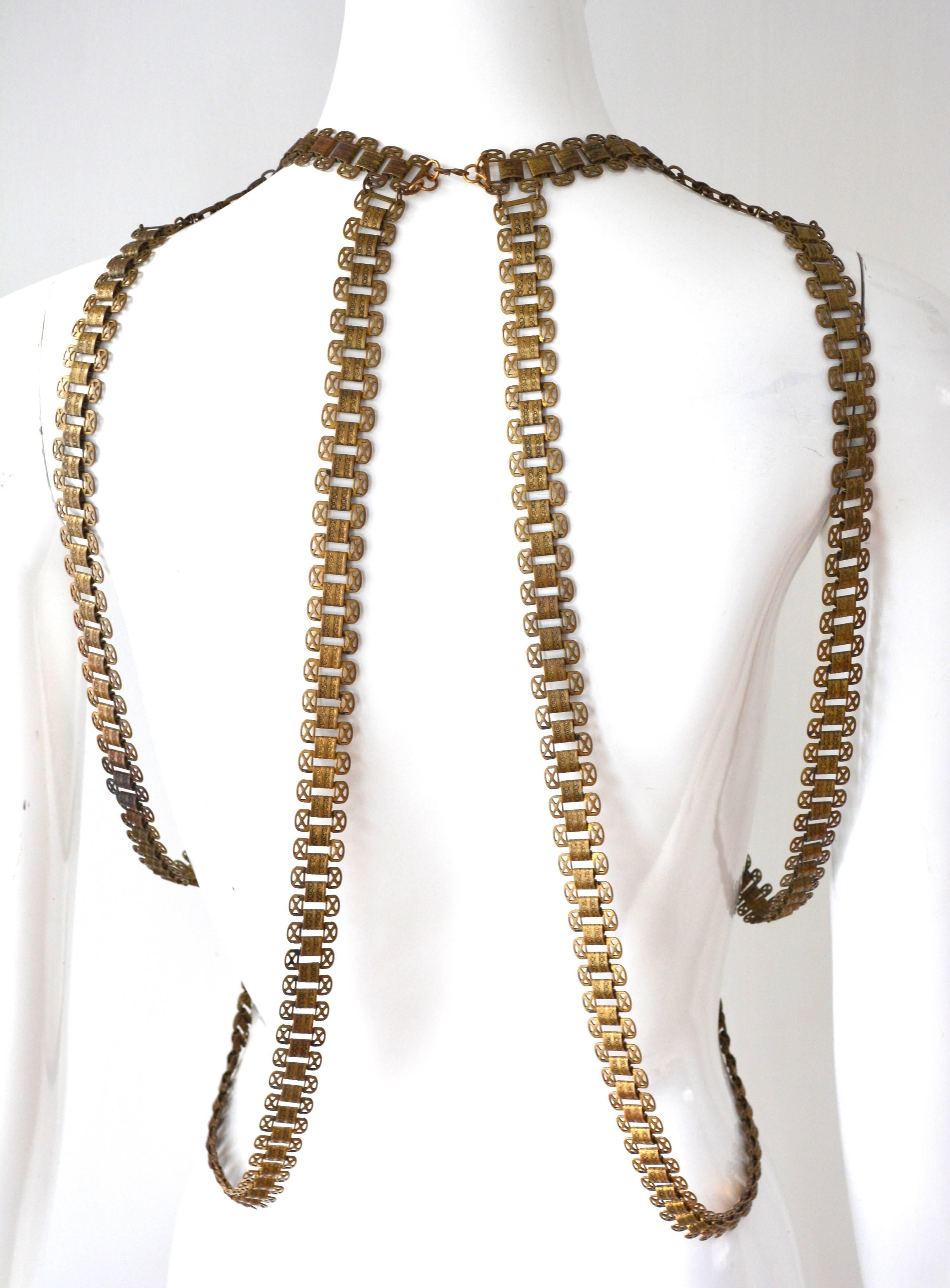 1920s Body Jewelry Chain Necklace / Halter 2