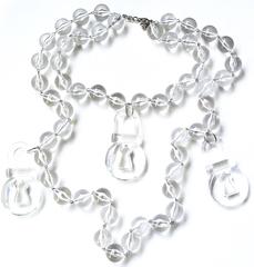 80s Padlock Lucite Necklace