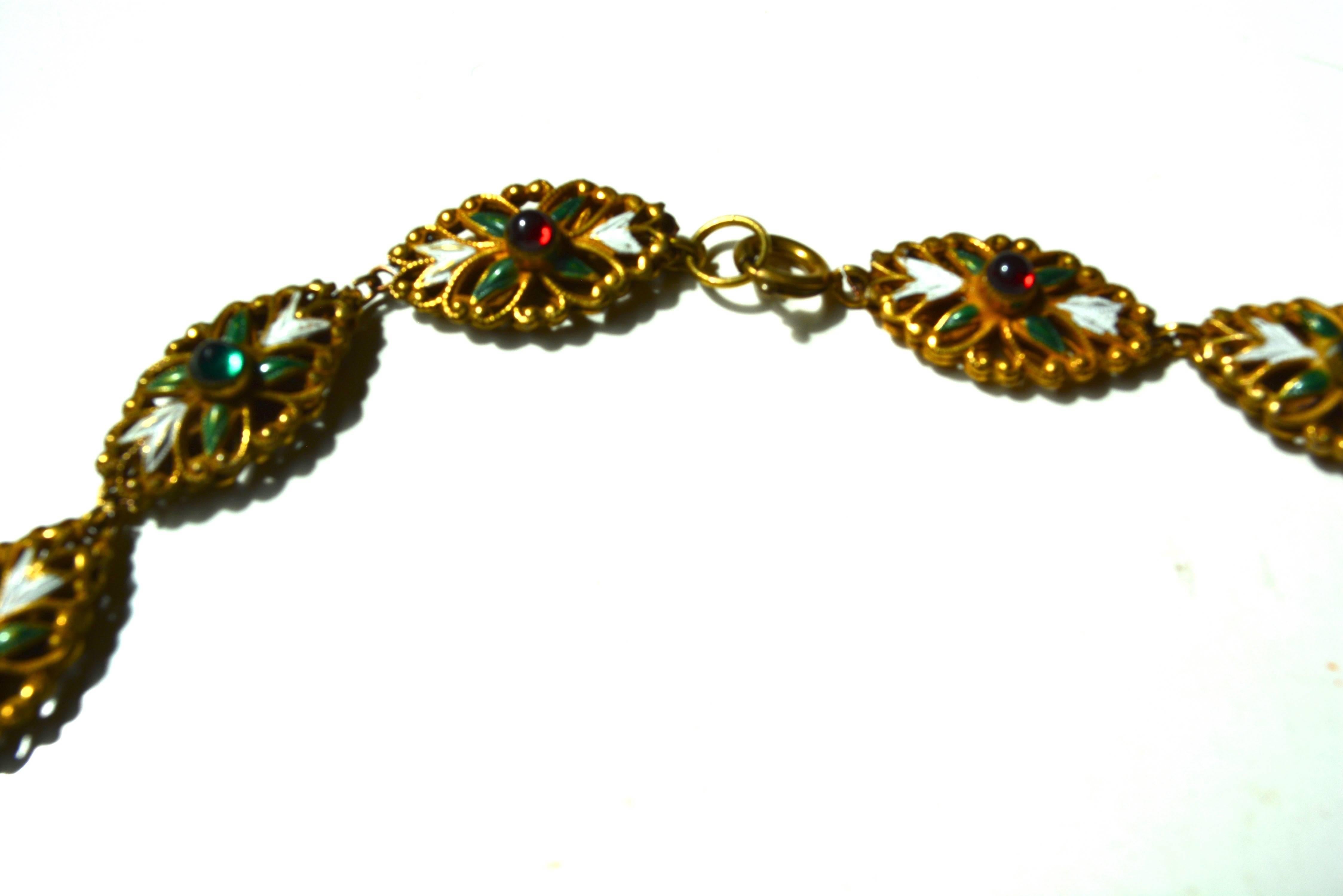 Women's Hobe Large Austro-Hungarian Style Necklace and Earrings