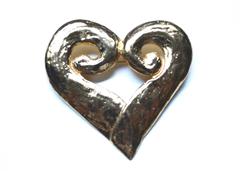 Oversized YSL Abstract Heart Brooch