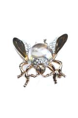 Rare Large Trifari Jelly Belly Fly Brooch / Insect