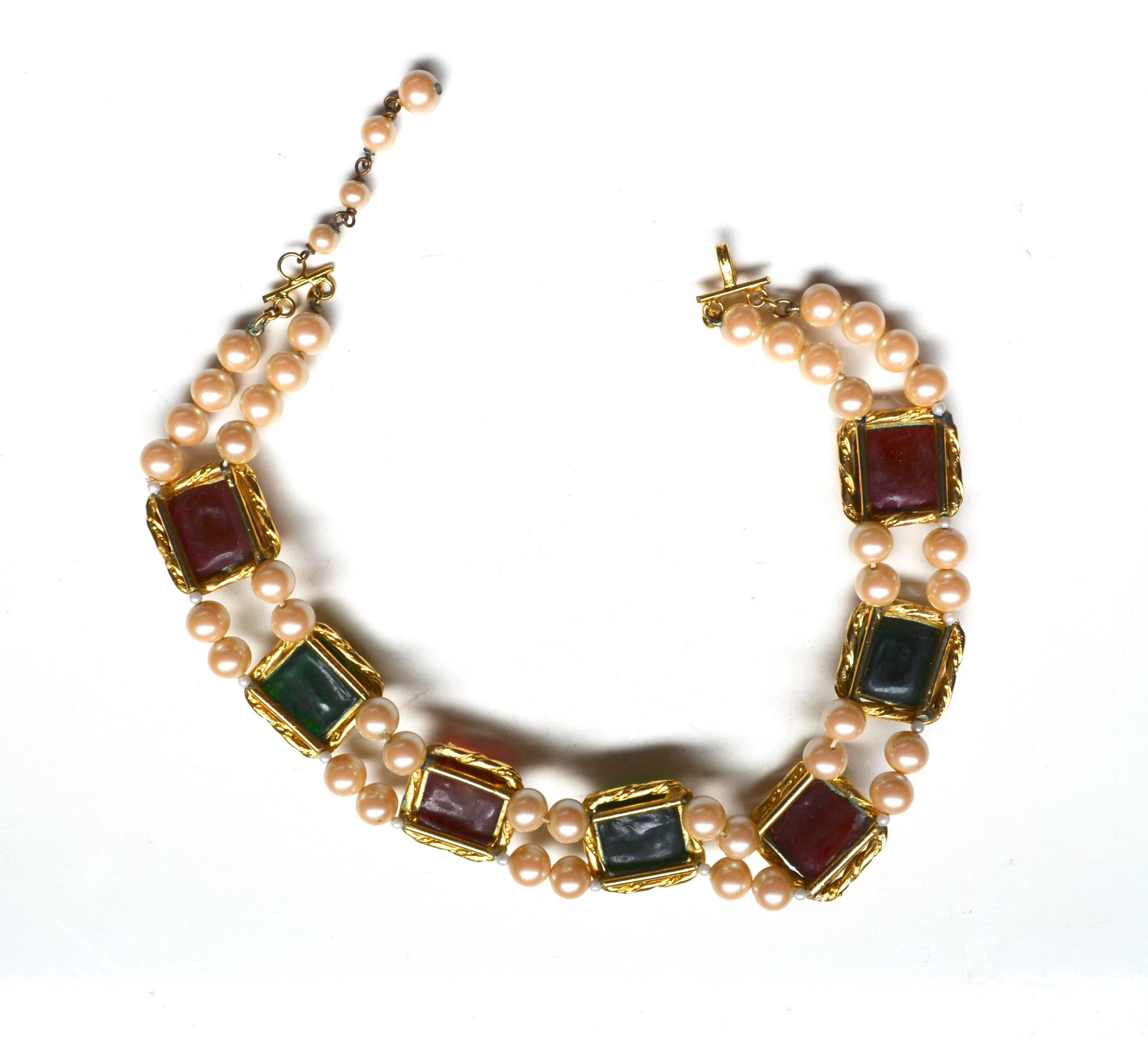 Women's or Men's 50s Chanel Gripoix Necklace 