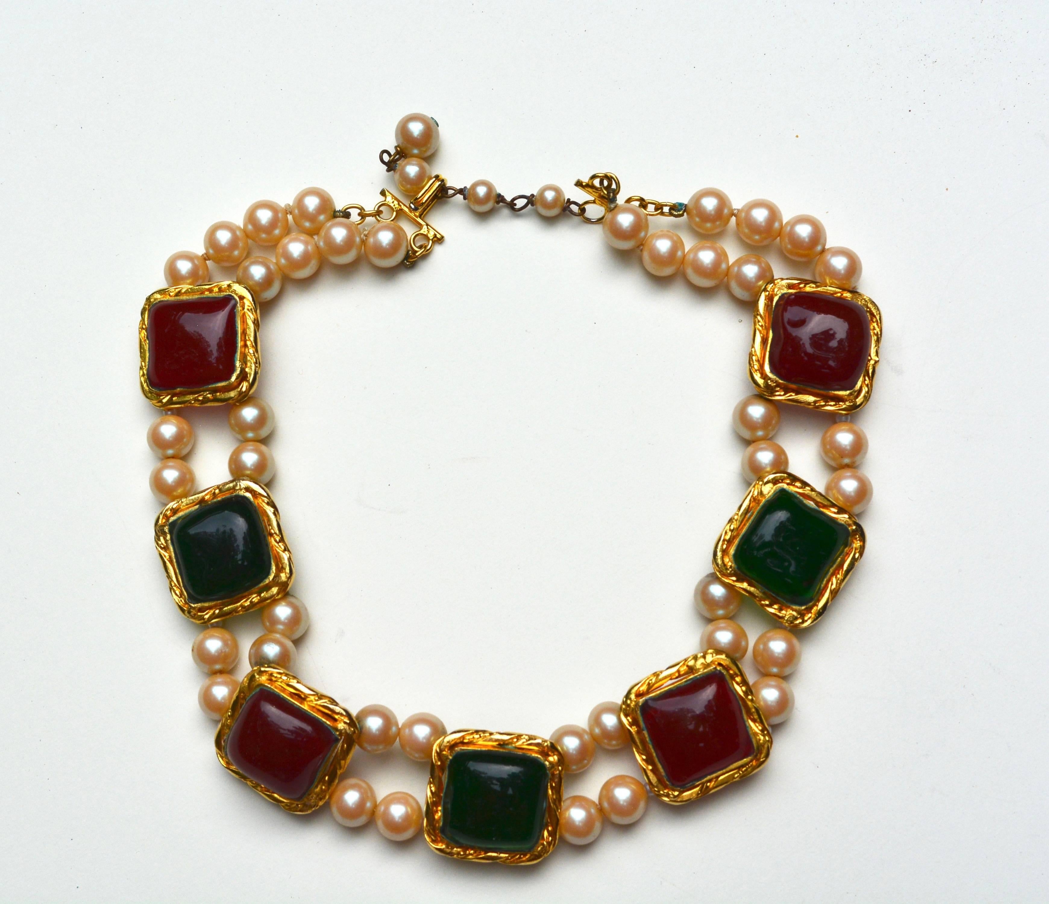50s Chanel Gripoix Necklace  In Good Condition In Litchfield County, CT