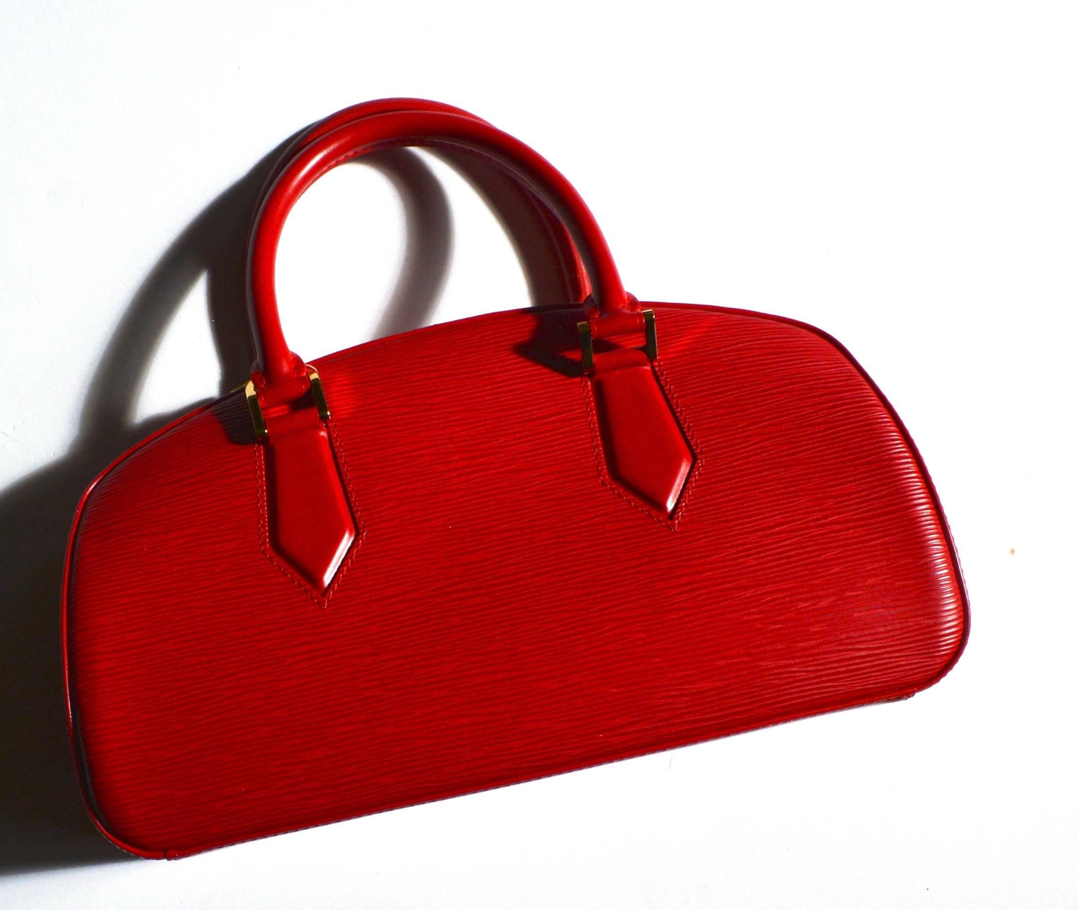 Louis Vuitton Red Speedy Epi Leather Bag 1