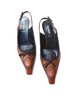 Prada Brown Loafer Heel