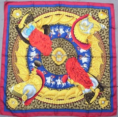 Hermes "Casques et Plumets" Royal Guard Silk Scarf