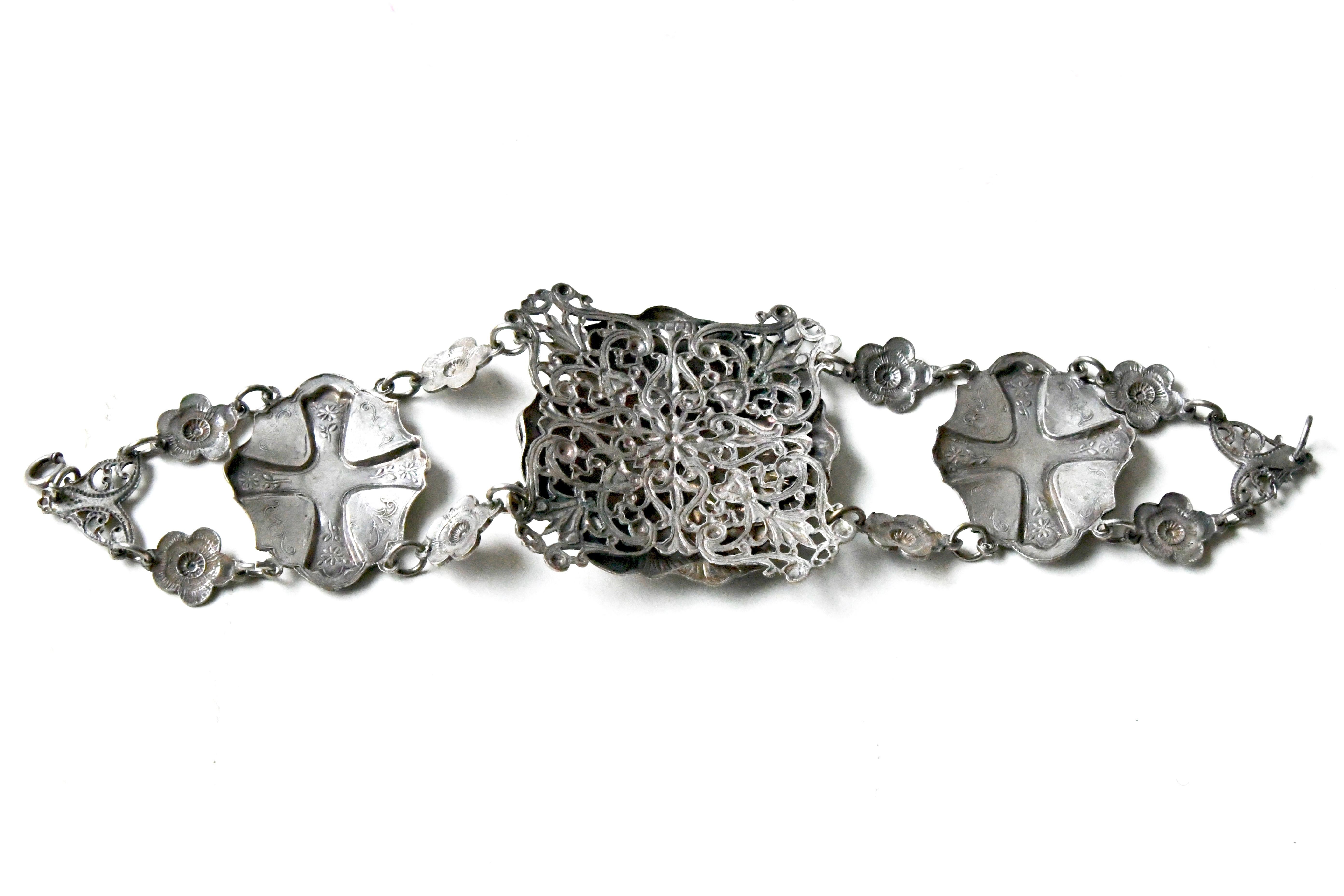 Women's or Men's Art Nouveau Poppy Bracelet For Sale