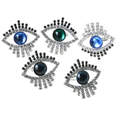 Blue Swarovski Evil Eye Ring