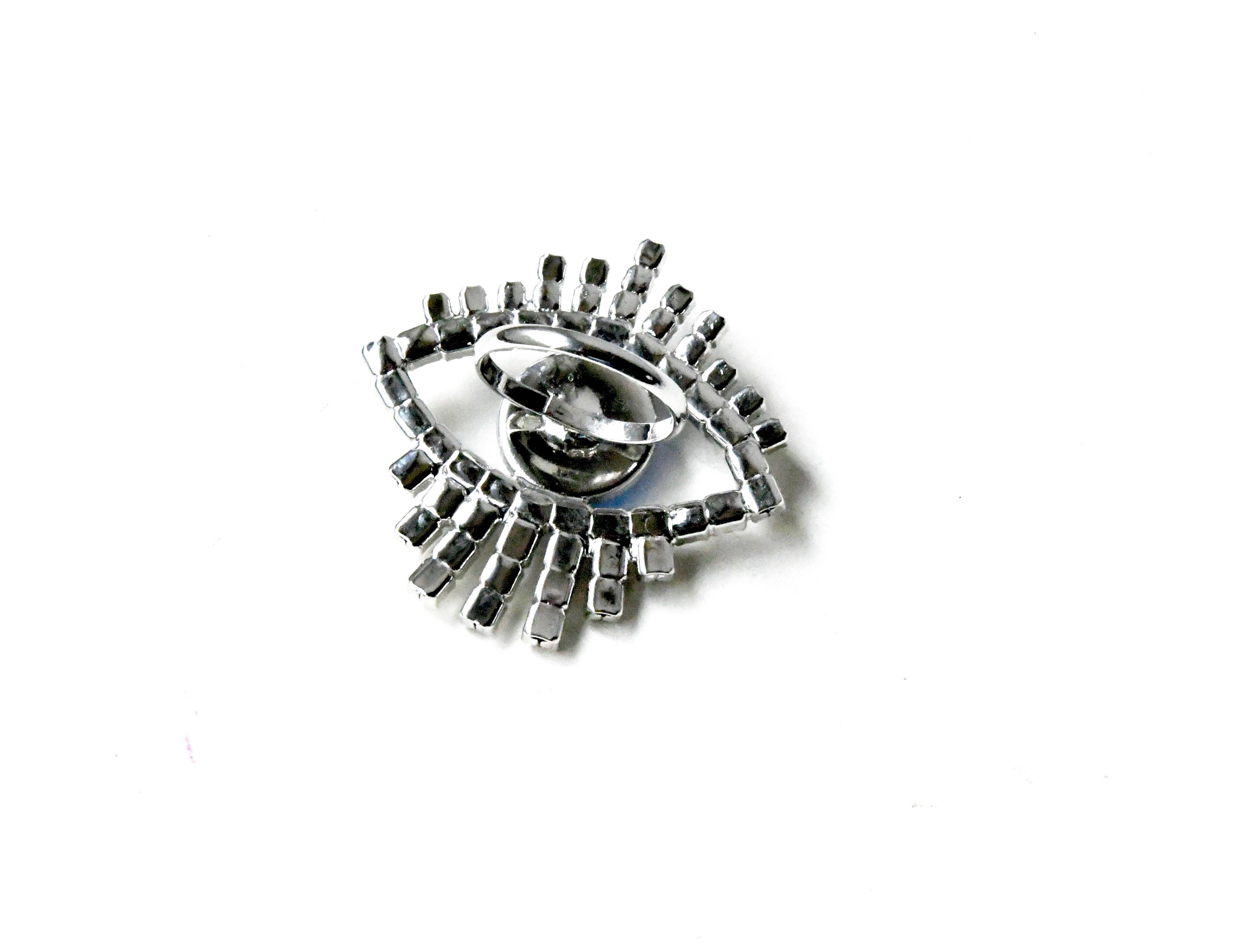 Women's Blue Swarovski Evil Eye Ring  For Sale