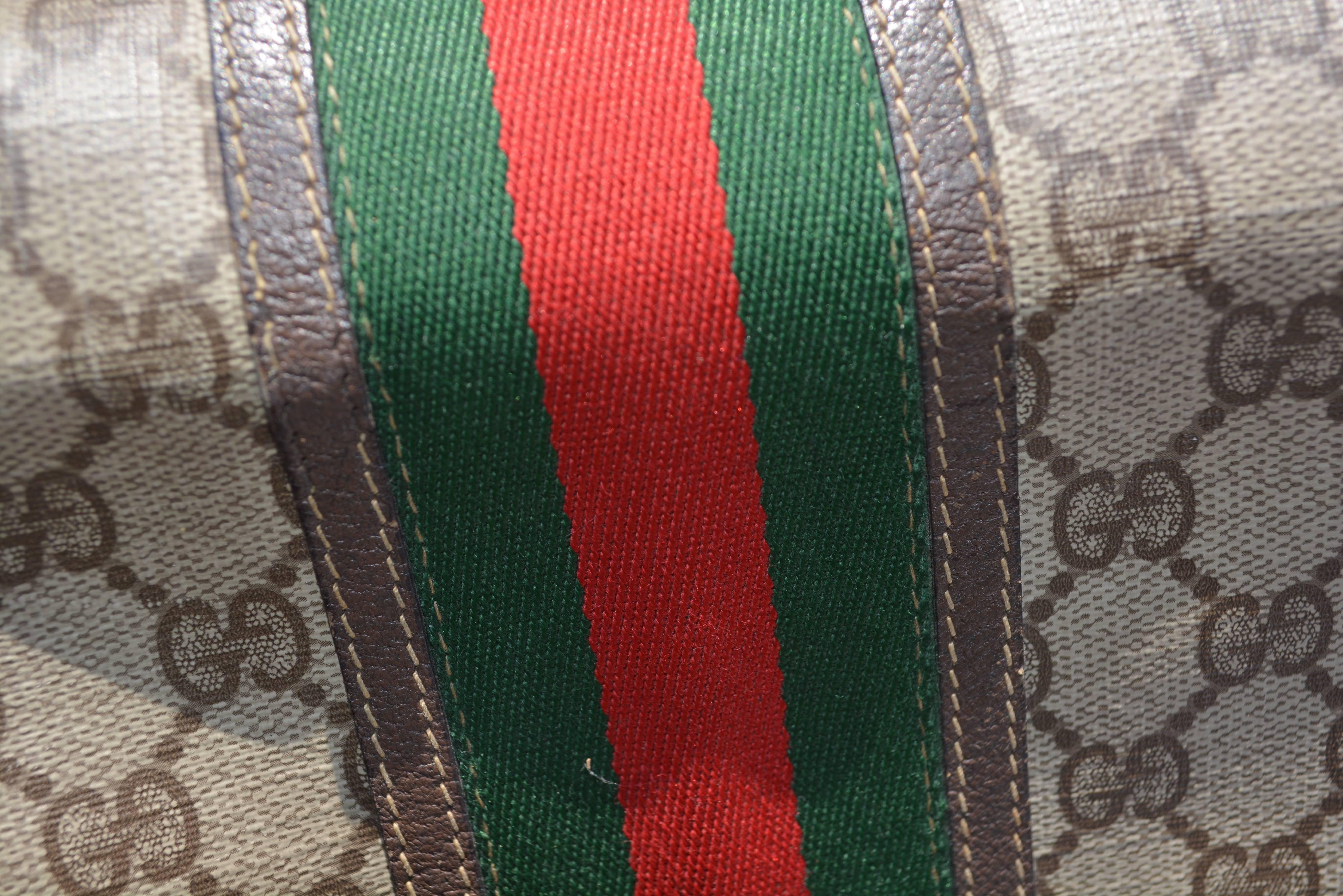 Gray Gucci Logo Mini Duffle Handbag For Sale