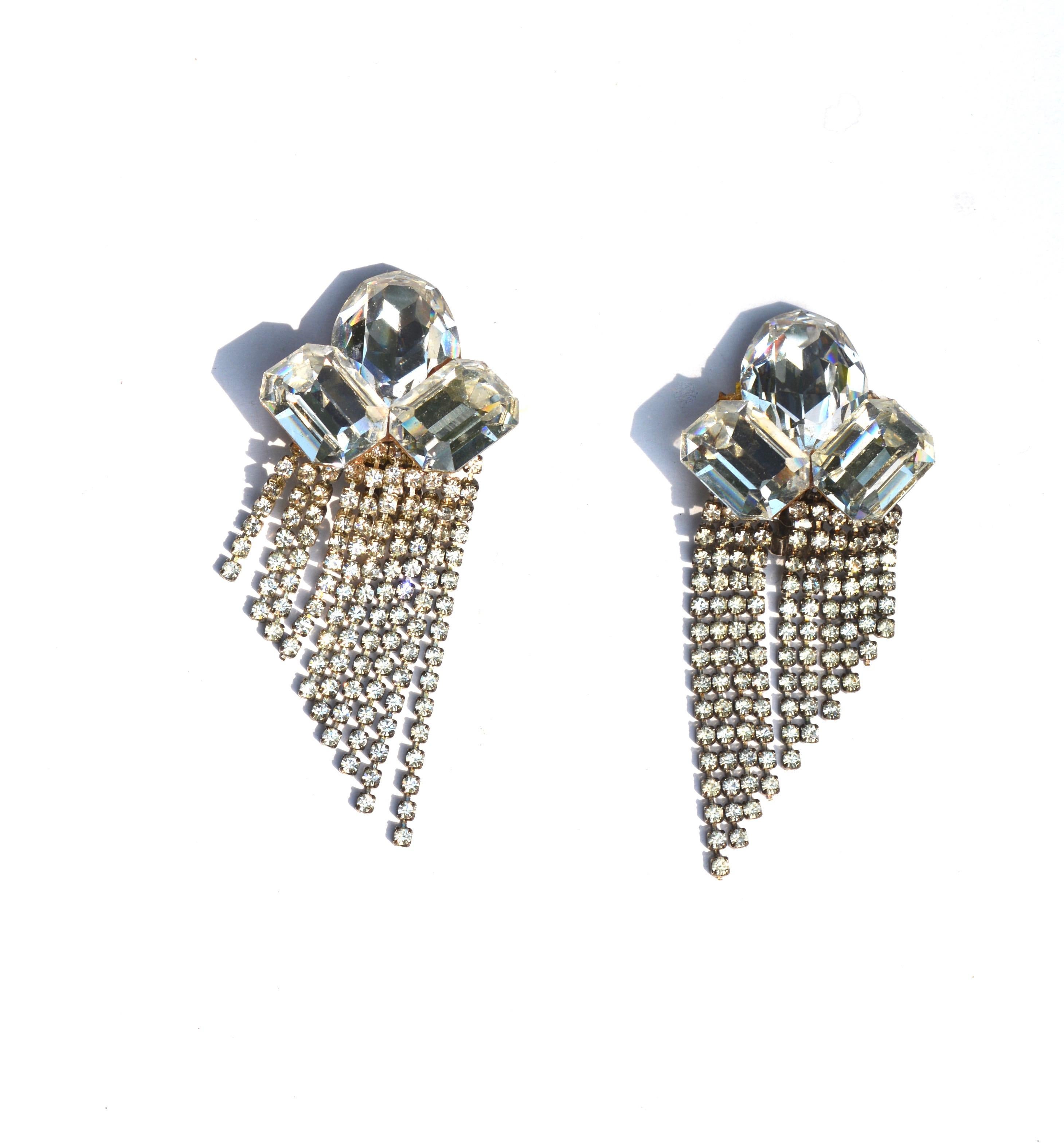 Women's 80s Wendy Gell Fringe Earrings For Sale