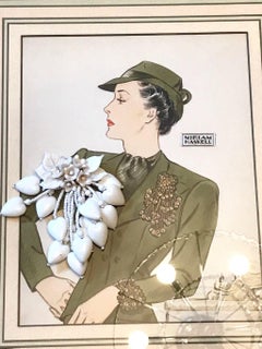 Miriam Haskell Porcelain Brooch