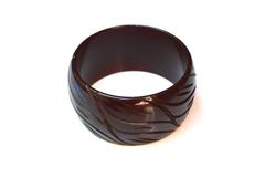 Bakelite Butter Yellow, Burgundy and Chocolate Bangles