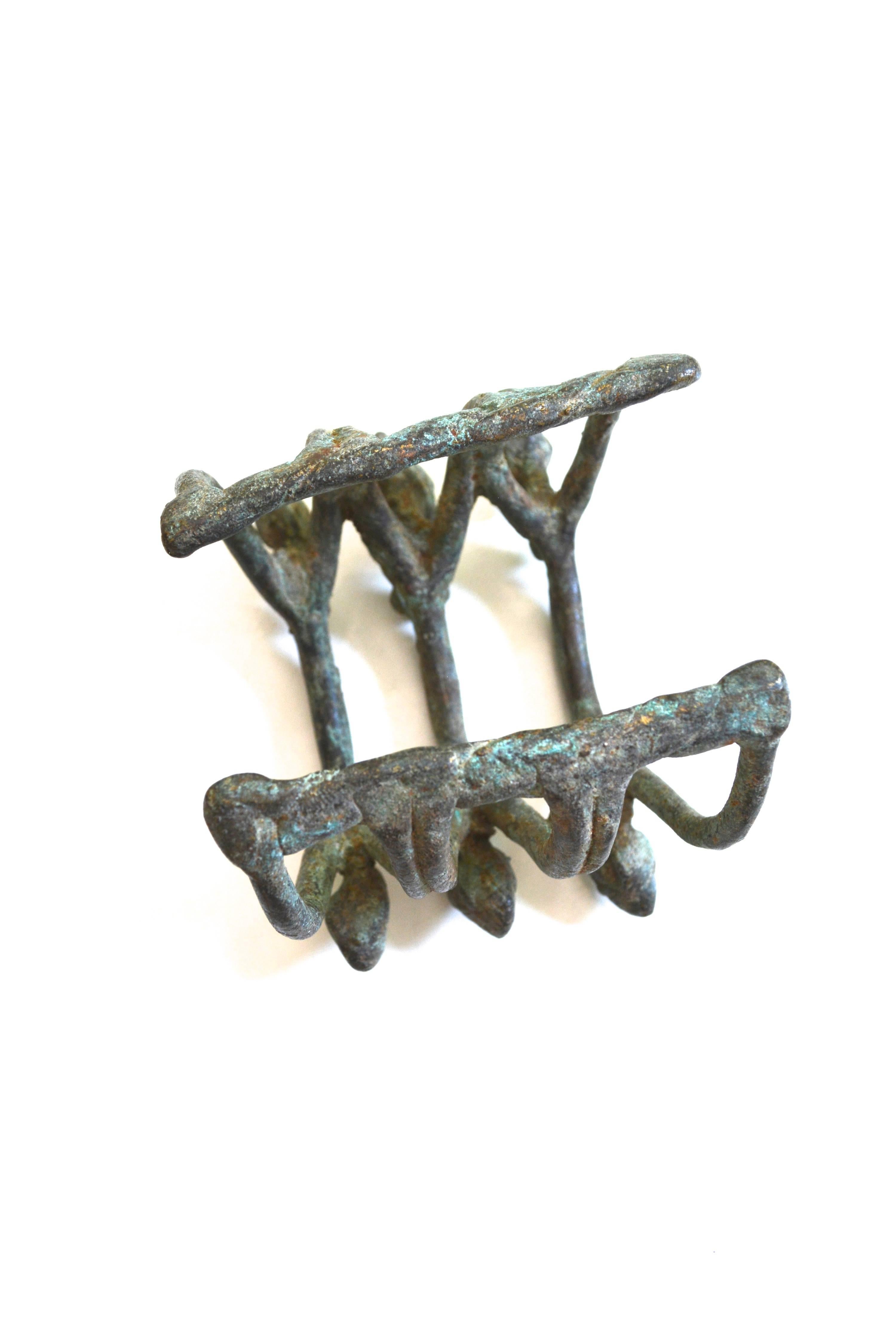 Mali Dogon Tribe Figural Cuff / 1800s In Good Condition In Litchfield County, CT