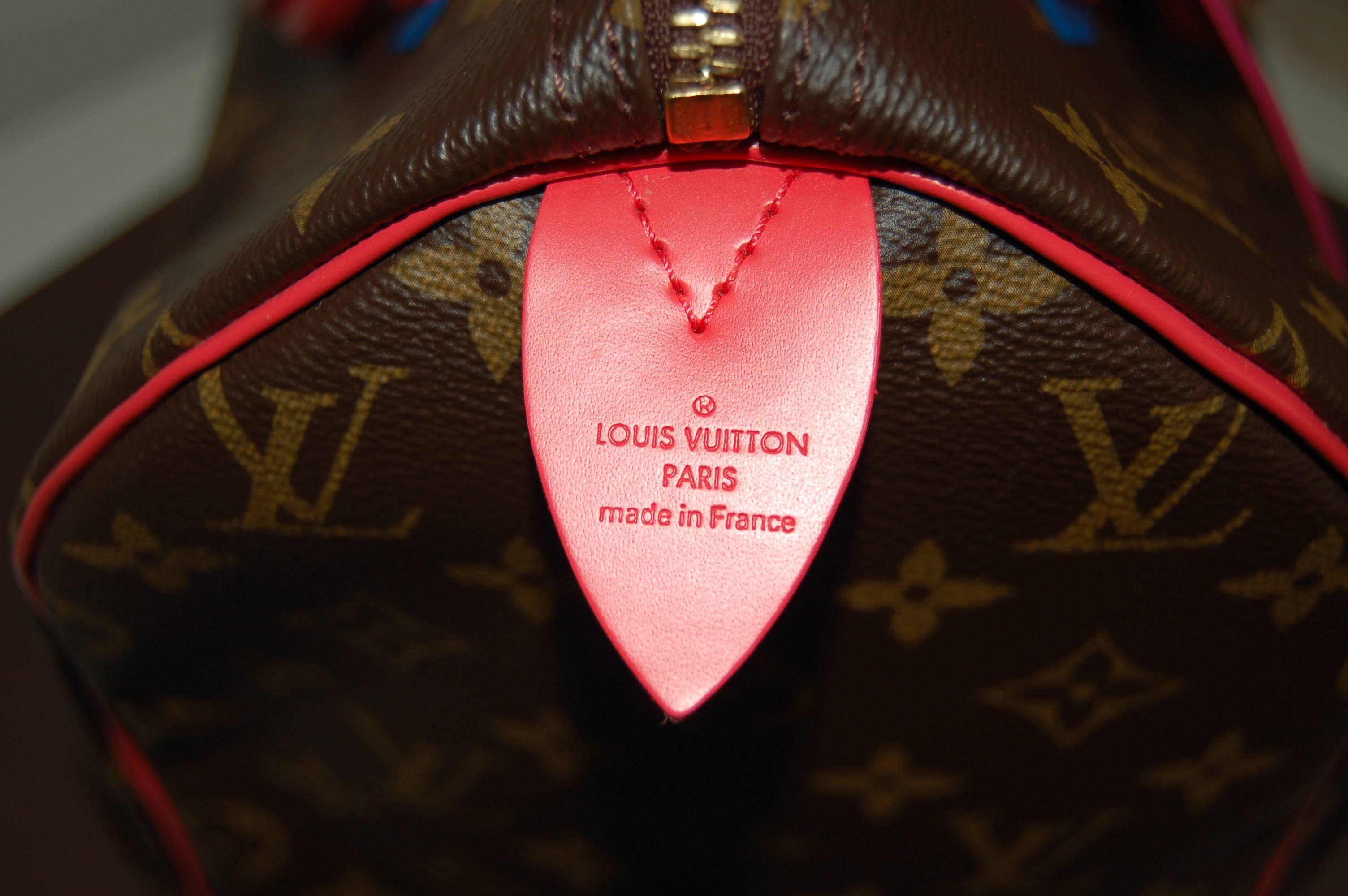 Women's Louis Vuitton Speedy Totem Flamingo Handbag