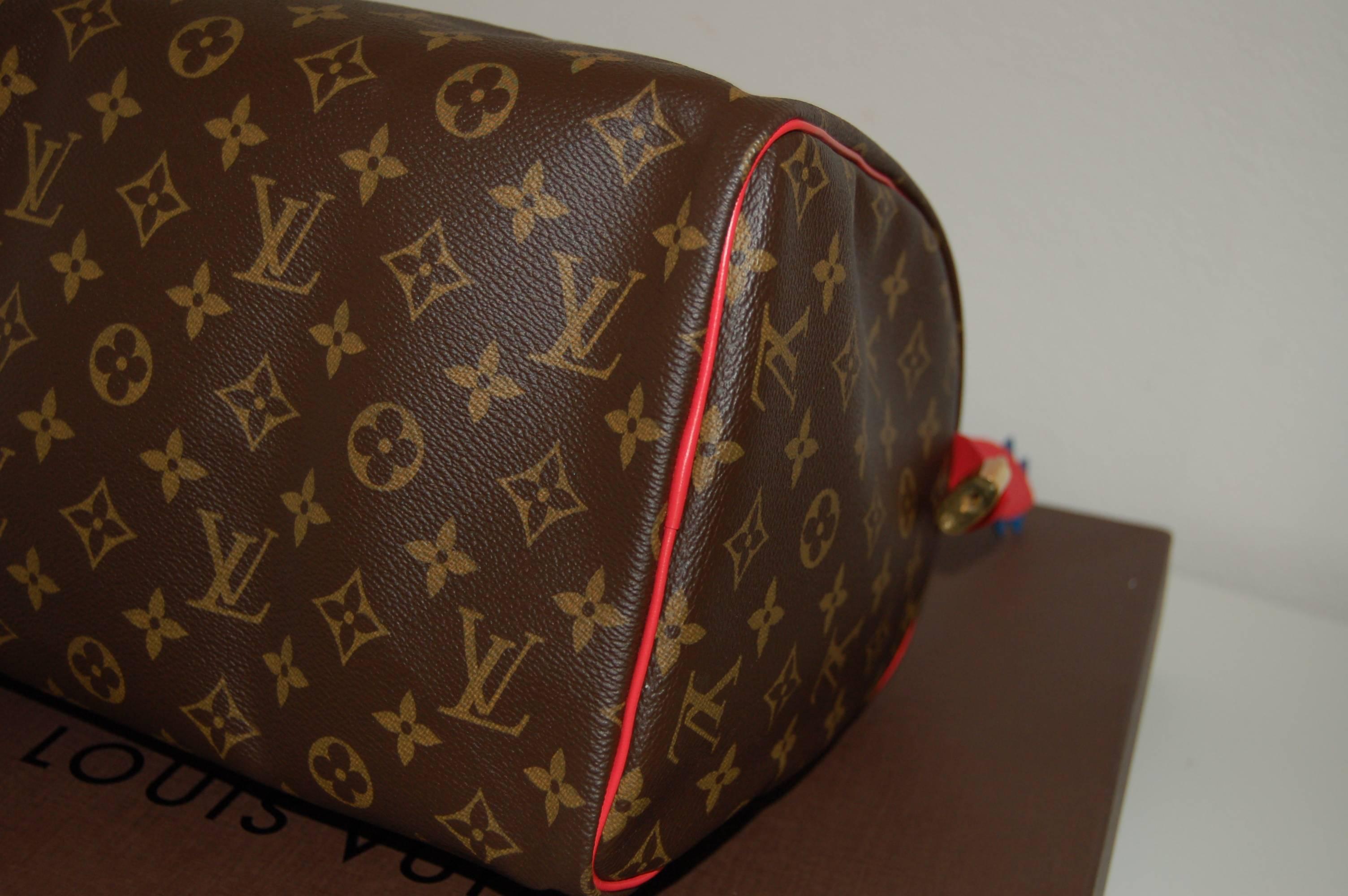 Louis Vuitton Speedy Totem Flamingo Handbag 1