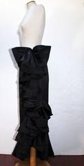 1990s Valentino Night Draped Asymmetric Skirt