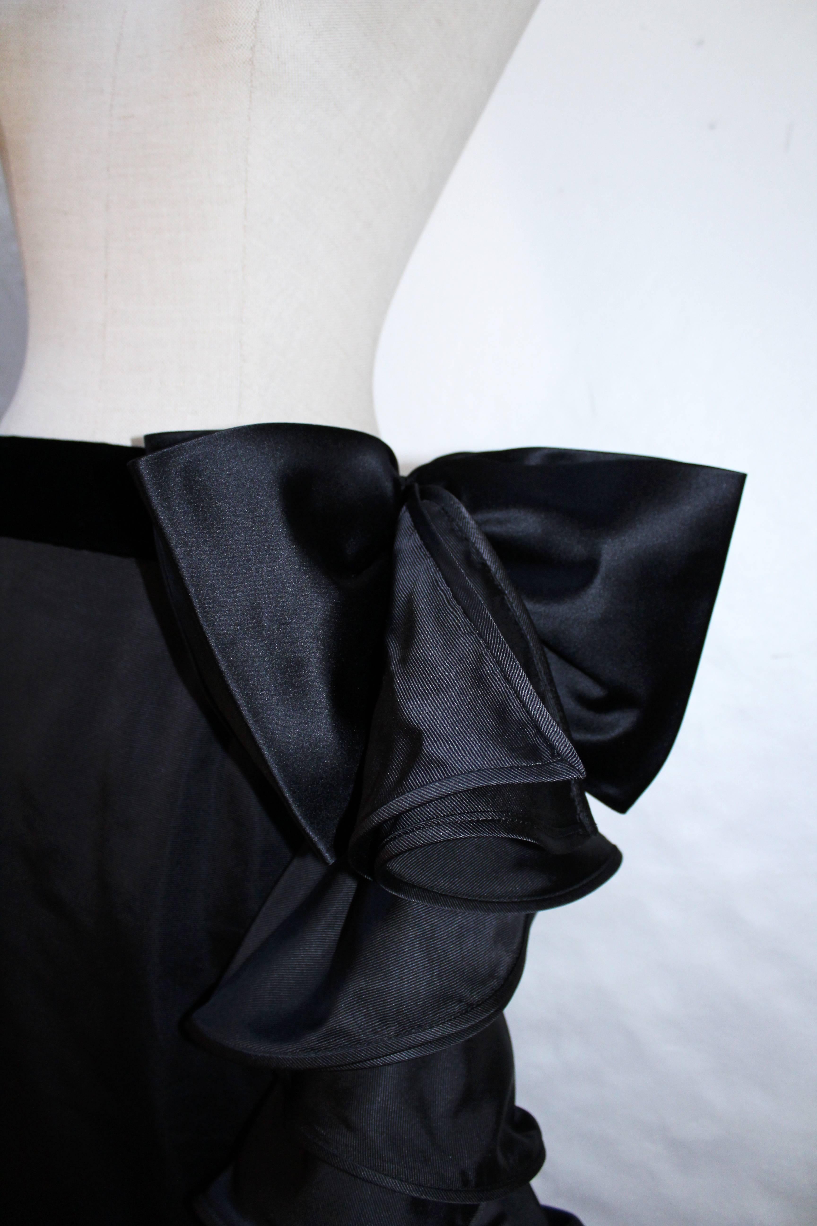 Women's 1990s Valentino Night Draped Asymmetric Skirt