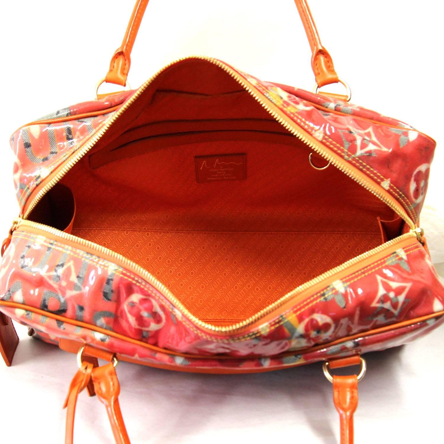 2008 Louis Vuitton Orange Special Edition Pulp Weekender GM Duffle Bag In Excellent Condition In Lugo (RA), IT