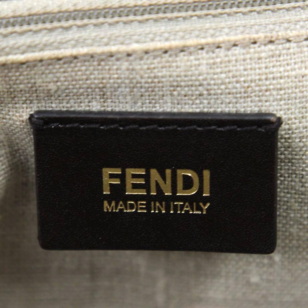 2000s Fendi Silvana Red and Caramel Leather Tote Bag 5