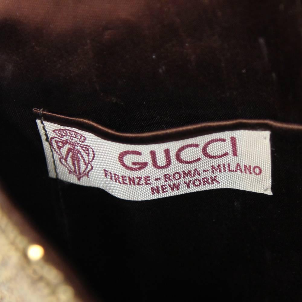 1960s Gucci Golden Sequined Silk Clutch 3