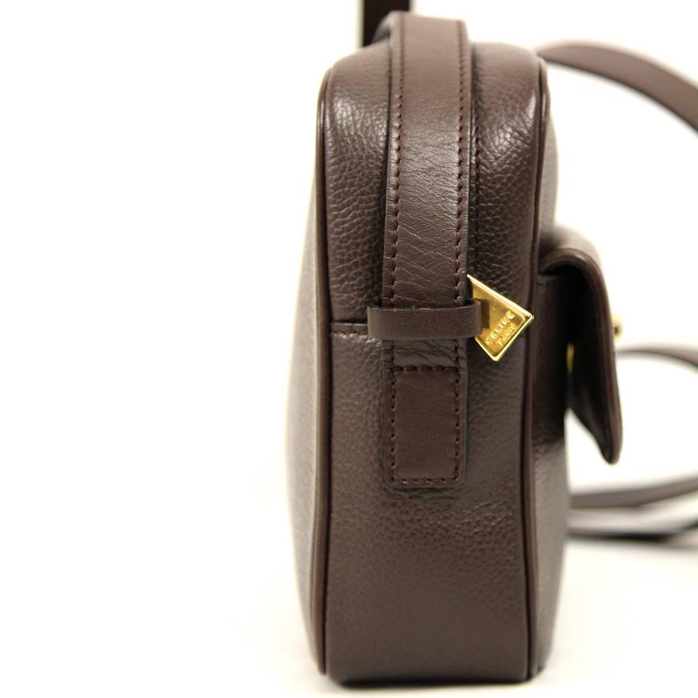 Céline Brown Leather Shoulderbag In Good Condition In Lugo (RA), IT