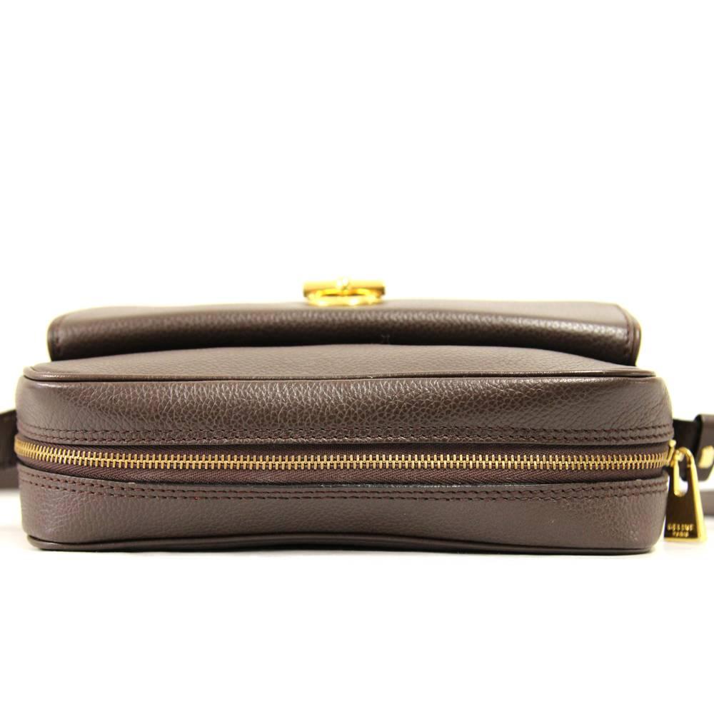 Women's Céline Brown Leather Shoulderbag