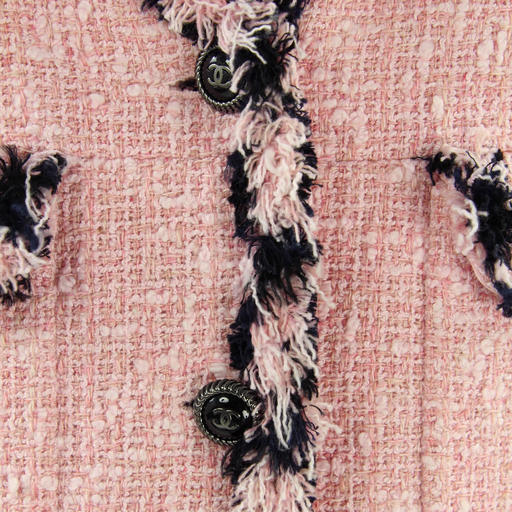 Chanel Pink Cotton Blend Jacket, 2000s 2
