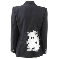 2000s Alexander Mcqueen Black Wool Embroider Jacket
