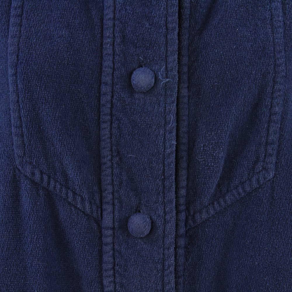 1980s Christian Dior Blue Overdyed Overcoat 2