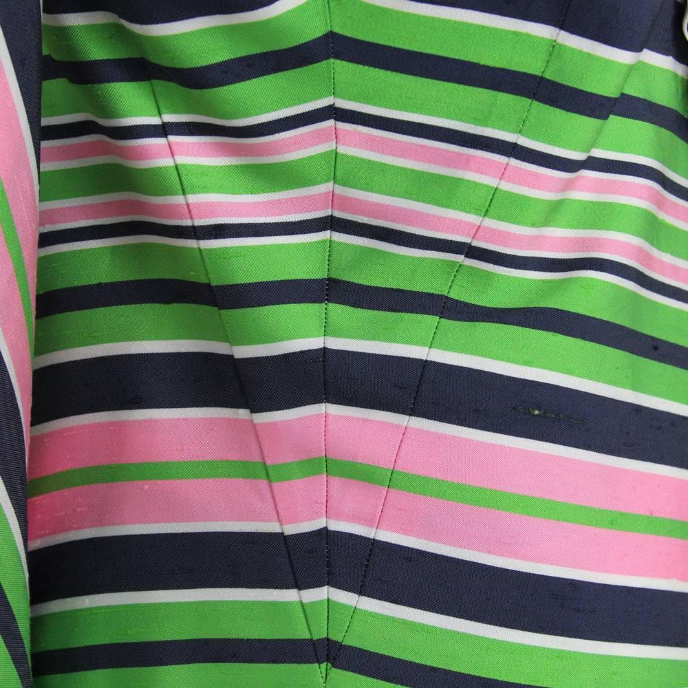 1970s French Striped Long Dress In Excellent Condition In Lugo (RA), IT