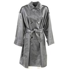 1980s Paco Rabanne Silver Raincoat 8
