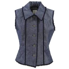 2000 Chanel "Identification" Denim Waistcoat