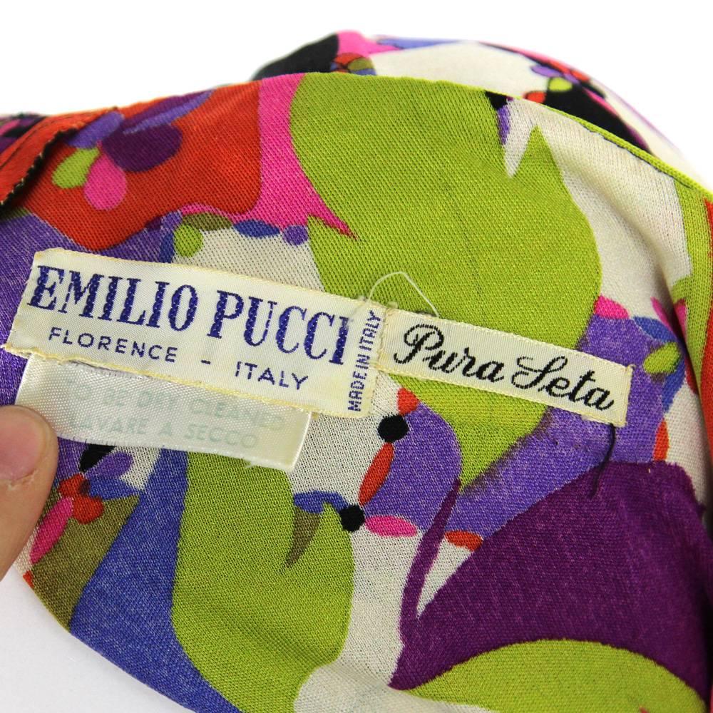 1960s Emilio Pucci Printed Silk Dress 4