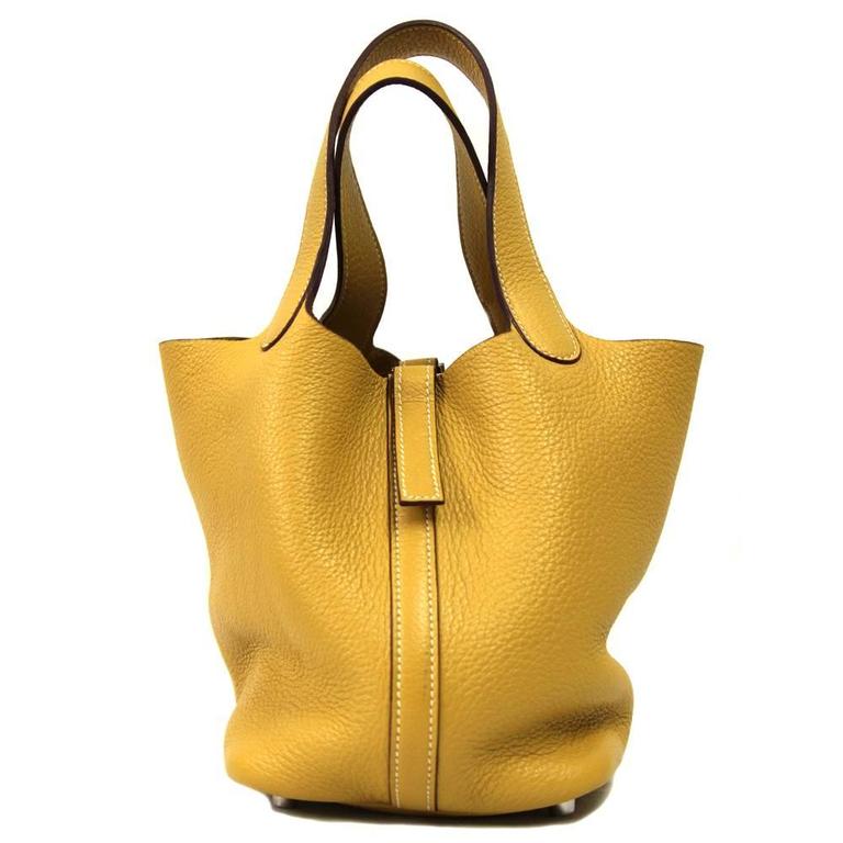 2007 Hermès Yellow Leather Picotin Bag at 1stDibs | hermes picotin ...