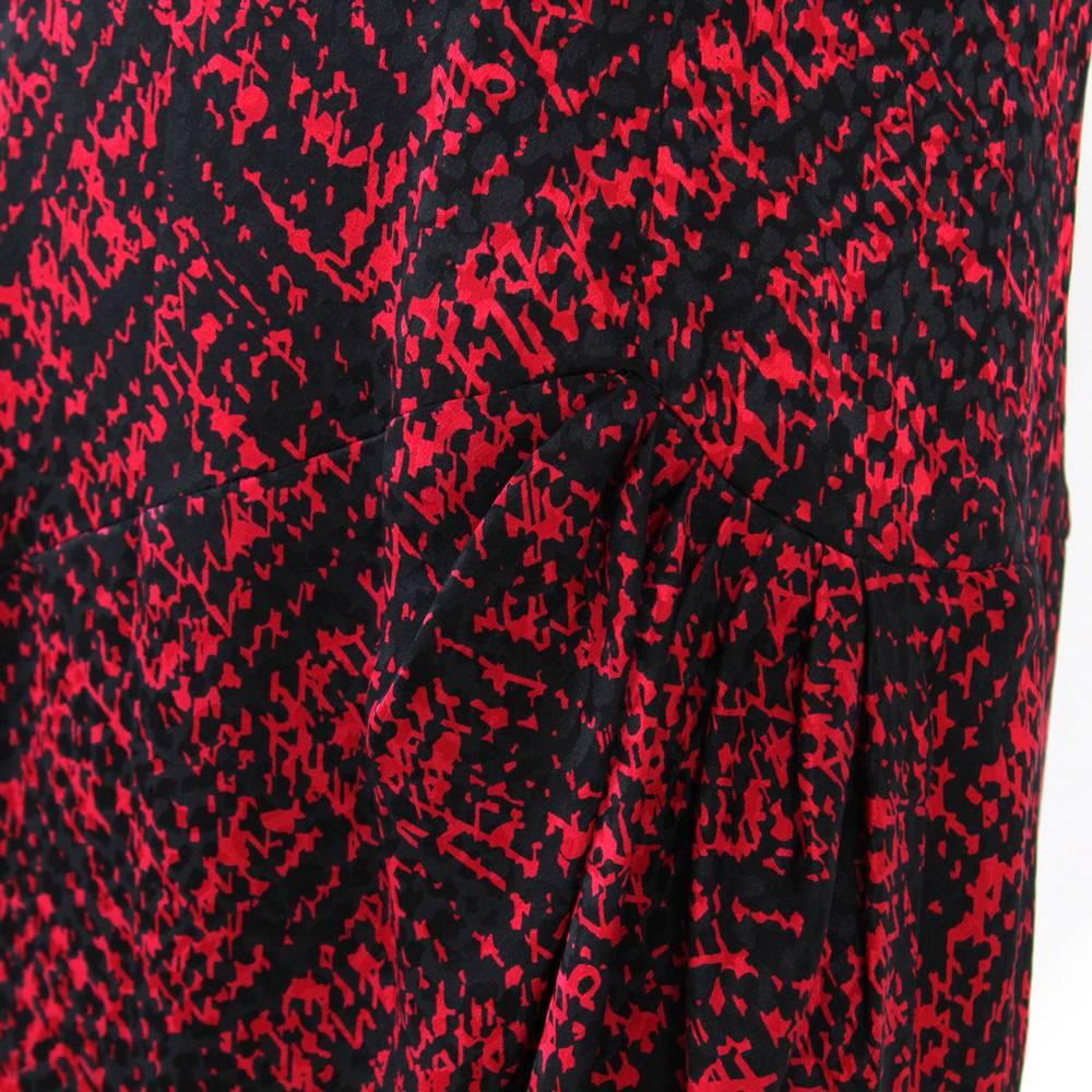 1980s Pierre Balmain Printed Silk Dress In Good Condition In Lugo (RA), IT
