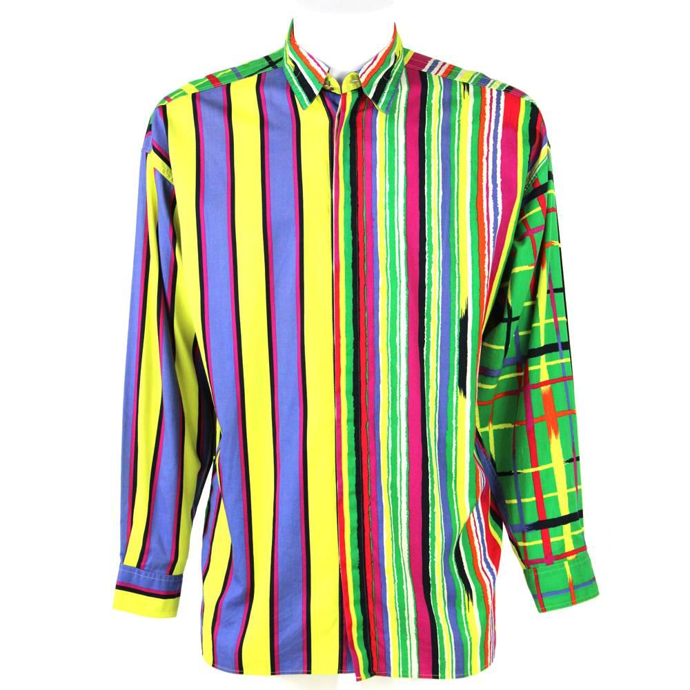 1980s Versace Striped Shirt