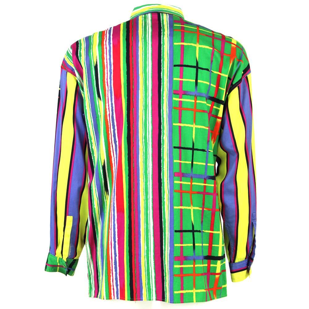 1980s striped shirt
