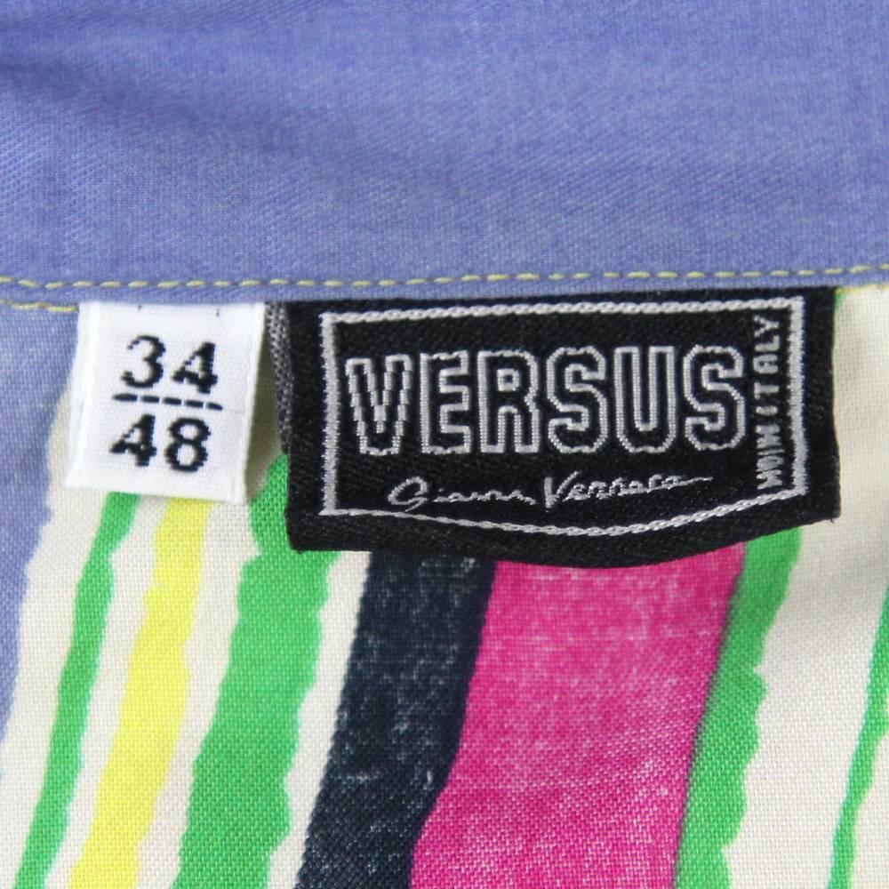 Men's 1980s Versace Striped Shirt